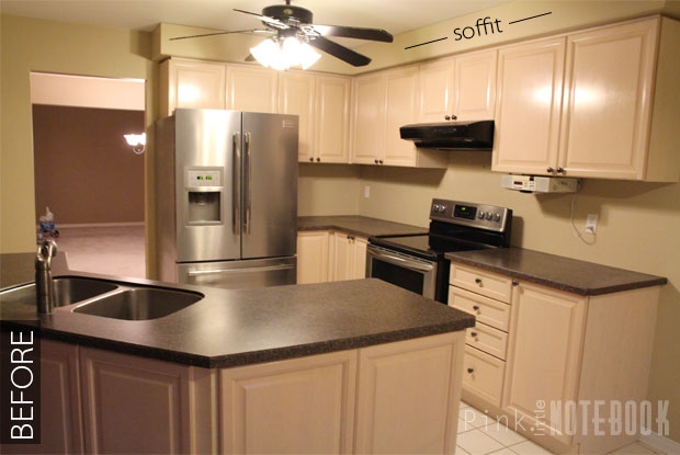 DIY How to Disguise a Kitchen Soffit Pink Little DIY How to Disguise a Kitchen Soffit Pink Little